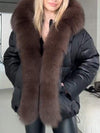 Women's Fur Hooded Fashionable Cotton Coat