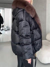 Women's Fur Hooded Fashionable Cotton Coat