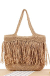 Tassel Handwoven Bag Seaside Vacation Large Capacity Shoulder Bag