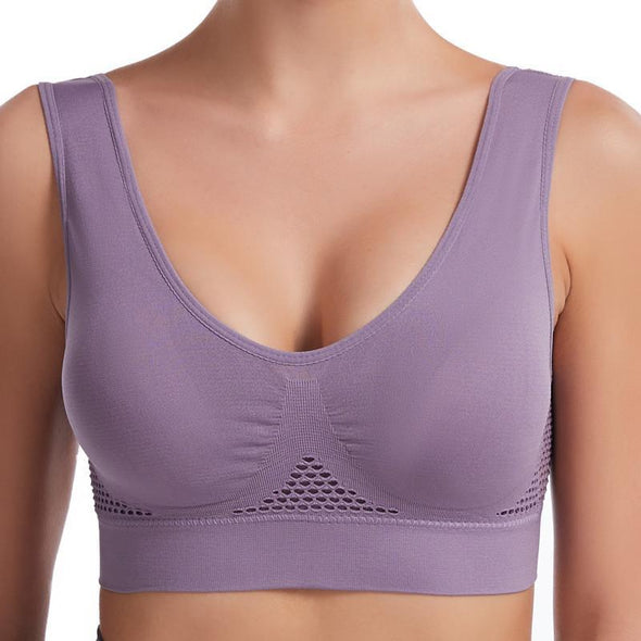 Women's Yoga Sports Underwear Hollow Mesh Vent