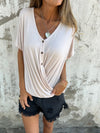 Women's Casual Solid Twist Front Blouse