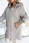 Women's Fashionable Hooded Long-sleeved Casual Coat