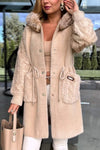 Women's Casual Solid Color Plush Jacket