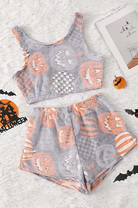 Women's Halloween Glow-in-the-Dark Pajamas Set