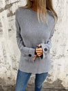 Casual Round Neck Long Sleeve Top