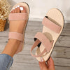 Women's Espadrille Flat Sandals Casual Solid Color Shoes