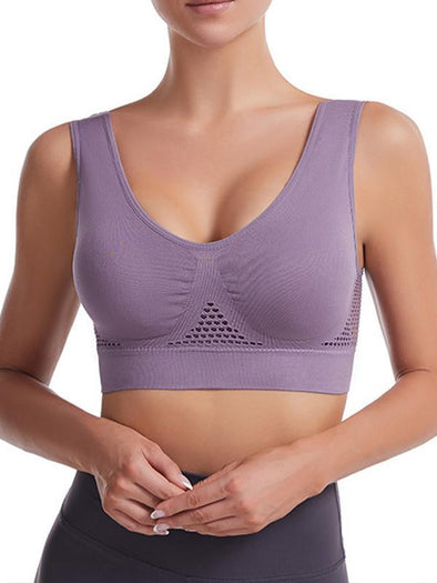 Women's Yoga Sports Underwear Hollow Mesh Vent