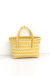 Candy color woven tote bag plastic woven beach bag