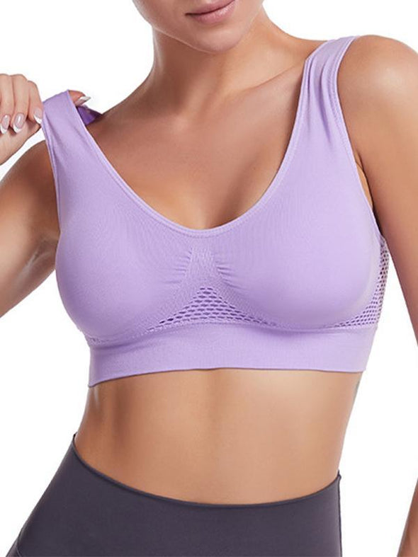 Women's Yoga Sports Underwear Hollow Mesh Vent