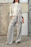 Women's Casual Lapel Corduroy Two-piece Suit