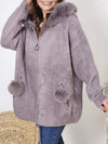 Women's Hooded Fur Casual Coat