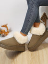 Women's thick-soled cuffed velvet snow boots