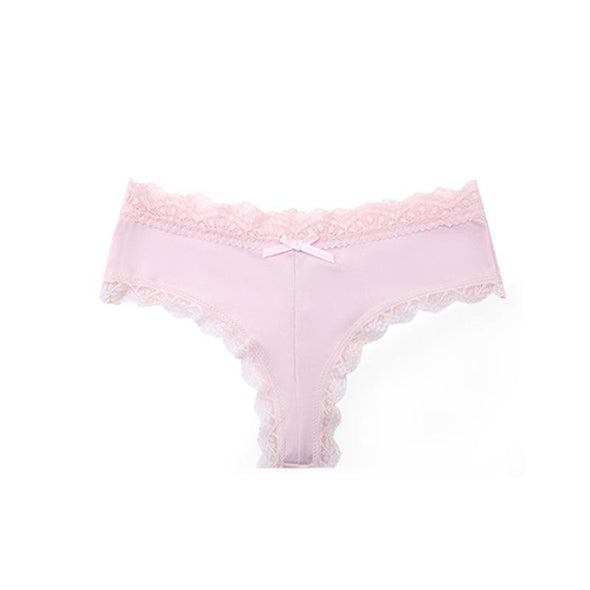 Women's Lace Mid-waist Comfortable High Bow Panties