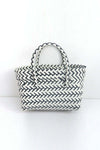 Candy color woven tote bag plastic woven beach bag