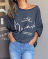 Women's Casual Letter Print Round Neck Sweatshirt