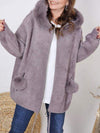 Women's Hooded Fur Casual Coat