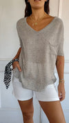 V-neck Short-sleeved Comfortable Top