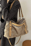 Women's Vintage Plush Shoulder Bag