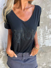 Stylish V-neck T-shirt