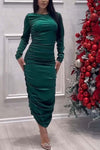 Women's Elegant Slim Fit Velvet Dress