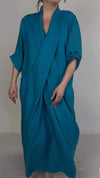 Women's V-neck Mid-sleeve Casual Dress