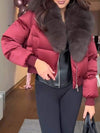 Women's Fur Large Lapel Zipper Casual Cotton Coat