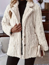 Women's Casual Lapel Water Ripple Double-sided Plush Coat