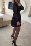 Women's Holiday Party Sequin Layered Dress