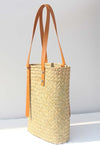 Simple shoulder bag, hand-woven niche design, hand-held beach bag for women