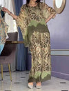 Women's Round Neck Printed Chiffon Suit