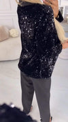 Women's Sequined Lapel Suit Jacket