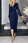 Women's Casual V-neck Mid-length Dress