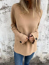 Casual Round Neck Long Sleeve Top