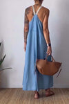 Casual loose suspender dress