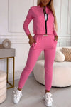 Women's Slim-fit Top and Trousers Set