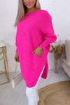 Women's Casual Solid Color Round Neck Irregular Hem Sweater