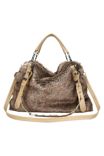 Women's Vintage Plush Shoulder Bag