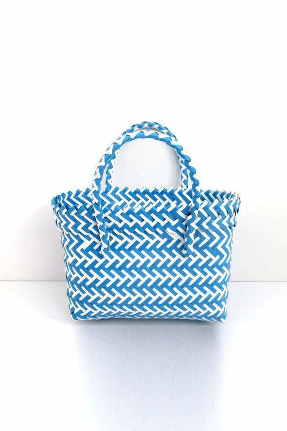 Candy color woven tote bag plastic woven beach bag