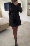 Women's Holiday Party Sequin Layered Dress