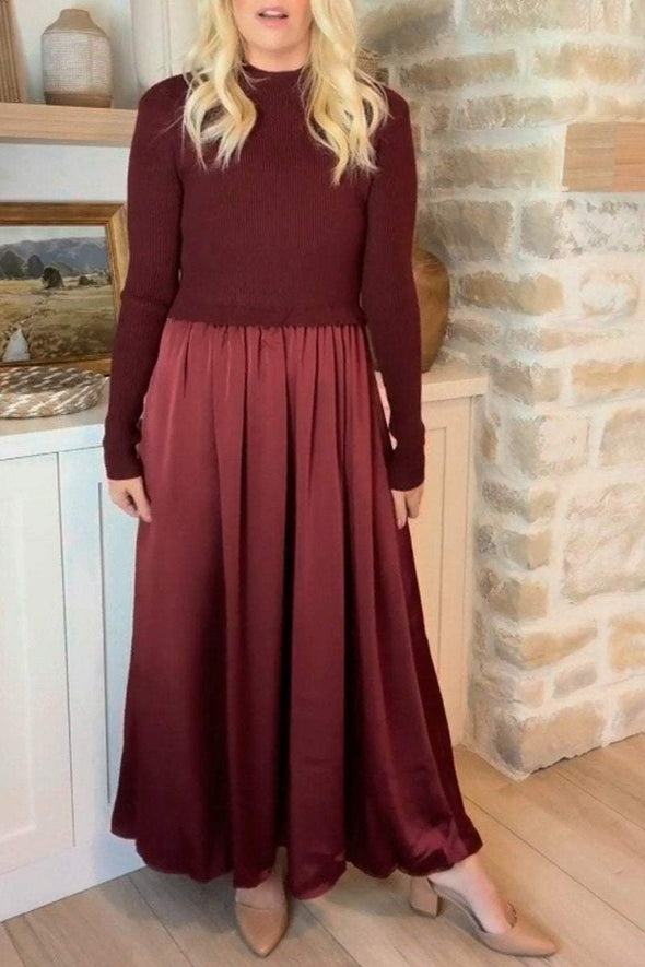 Women's Round Neck Long Sleeve Dress