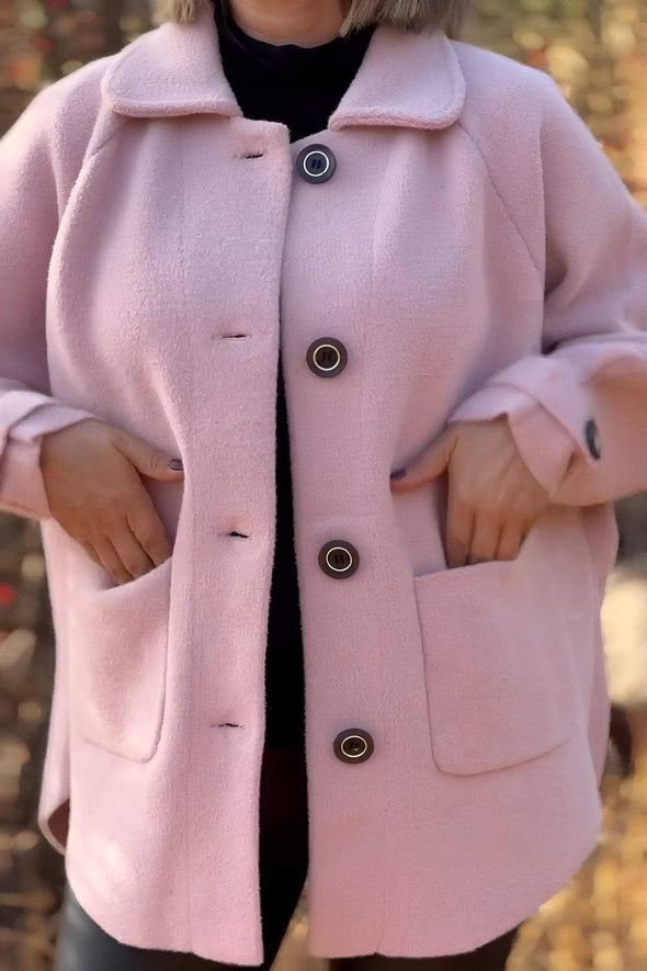 Women's Solid Color Irregular Coat Jacket