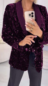 Women's Sequined Lapel Suit Jacket