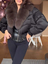 Women's Fur Large Lapel Zipper Casual Cotton Coat