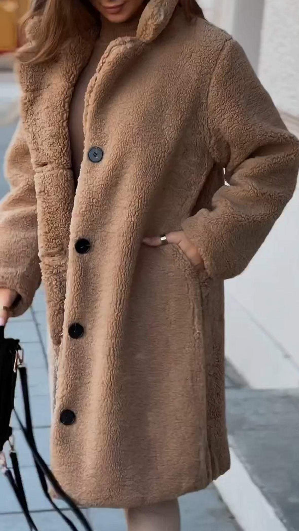 Women's Lapel Reversible Winter Coat