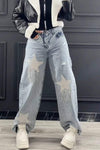 Women's Casual Diamond Star Jeans