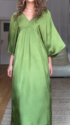 Women's Elegant Satin Long Sleeve Dress