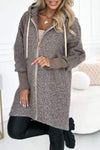 Women's Fashionable Hooded Long-sleeved Casual Coat