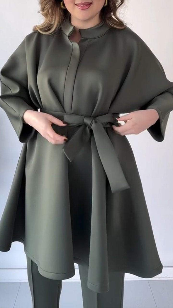 Women's Long-sleeved Blouse Two-piece Suit