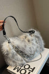 Women's Plush Chain Armpit Bag