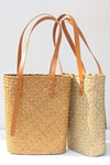 Simple shoulder bag, hand-woven niche design, hand-held beach bag for women